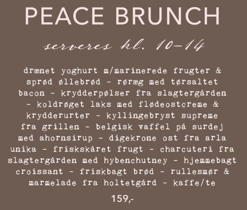 Brunch på Café Peace i Aalborg